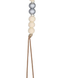 Silver Button Silicone Pacifier Clip