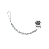 Crown Pacifier clip with European Pearls & crystals (CCB,CCS,CCP)