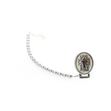 Baptism Gift , Pacifier Clip, Baby christening gift, cross,goddaughter or godson white and very blingy silver accents (CCRS-s)MSRP 39.00