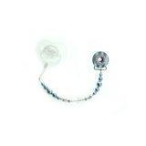Blingy Clear, Pink, Blue European Crystal and Pearl Pacifier Clip (MSRP 33.00)