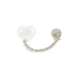 Baby European Coral Pearls White and Red Pacifier Clip with Bow (CRRW,CRW,CRWP)