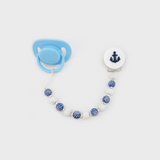 Anchor Pacifier clip with Stunning Pastel Beads (CPN)