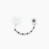 Button Pacifier clip with Acrylic Beads in many beautiful colors (CPGB,CPTB,CPPB,CPBLB)