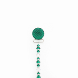 Emerald Crystal Beaded Luxury Pacifier Clip (CSHE)