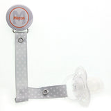 Personalized Name Polka Dot , Girl Pacifier Clip (PER 31-34)
