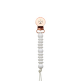 Silicone beads, solid design, pacifier clip (SS)