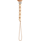 Wooden pacifier clip with Silicone beads (SW)