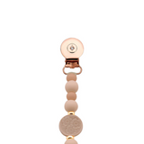 Silicone pacifier clip with 3 daisy flower center bead (SFD)