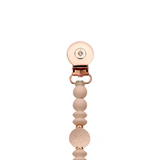 Silicone pacifier clip with enlaced flower bead (SBF)