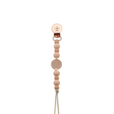 Silicone pacifier clip with 3 daisy flower center bead (SFD)