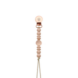 Silicone pacifier clip with enlaced flower bead (SBF)