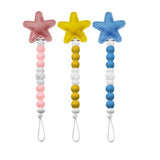 Bright Star Silicone Pacifier Clip | Binky Clip | Newborn Baby Boy Girl Chew Gift