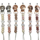 Double Heart Silicone Pacifier Clip