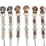 Double Heart Silicone Pacifier Clip