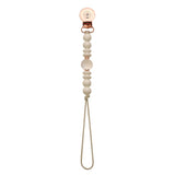 Silicone pacifier clip with enlaced flower bead (SBF)