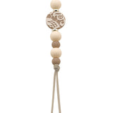Silicone pacifier clip with lacy 2 tone center bead (SL)