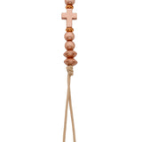Silicone beads and cross pacifier clip