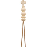 Silicone beads and cross pacifier clip