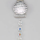 Quilted European Crystals Pacifier Clip (CQP, CQB, CQC)