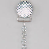 Quilted European Crystals Pacifier Clip (CQP, CQB, CQC)