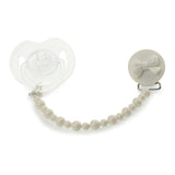 Baby European Coral Pearls White and Red Pacifier Clip with Bow (CRRW,CRW,CRWP)