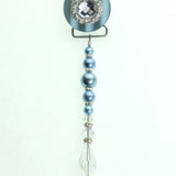 Blingy Clear, Pink, Blue European Crystal and Pearl Pacifier Clip (MSRP 33.00)