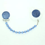 Crushed Crystal Design with European Crystals Pacifier Clip (CCRC, CCRB, CCRP)