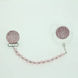 Crushed Crystal Design with European Crystals Pacifier Clip (CCRC, CCRB, CCRP)