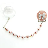Baby European Pearls and Crystals Pacifier Clip with Bow (C16, C16-P)