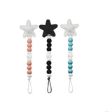 Star Silicone Pacifier Clip | Binky Clip | Newborn Baby Boy Girl Shower Gift