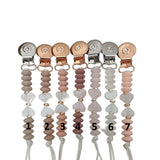Double Heart Silicone Pacifier Clip