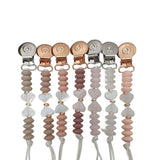 Double Heart Silicone Pacifier Clip