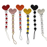 Heart Silicone Pacifier Clip | Binky Clip | Newborn Baby Boy Girl Shower Gift