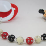 Mickey Mouse Pacifier clip with matching Beads (CMM)