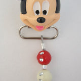 Mickey Mouse Pacifier clip with matching Beads (CMM)