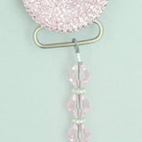 Pink, Blue, Clear Sparkly Glitter with European Crystals Pacifier Clip (CSGP,CSGB,CSGC)