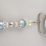 Crown Pacifier clip with European Pearls & crystals (CCB,CCS,CCP)