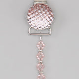 Quilted European Crystals Pacifier Clip (CQP, CQB, CQC)