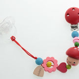 Wooden Girl Pacifier Clip (ADP) (msrp 18.00)