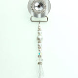 Blingy Clear, Pink, Blue European Crystal and Pearl Pacifier Clip (MSRP 33.00)