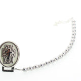 Baptism Gift , Pacifier Clip, Baby christening gift, cross,goddaughter or godson white and very blingy silver accents (CCRS-s)MSRP 39.00