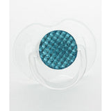 Quilted Crystal Bling Pacifier, Blue Shades