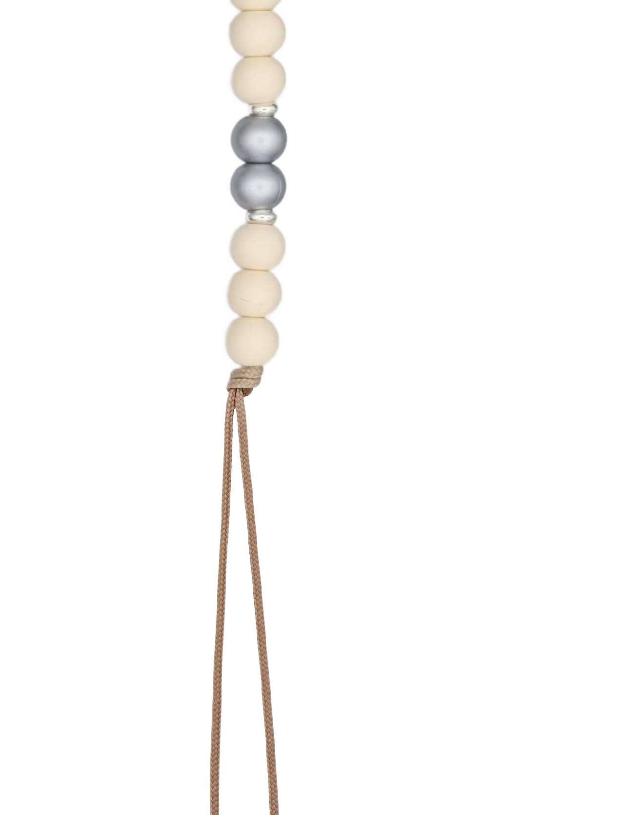 Silver Button Silicone Pacifier Clip