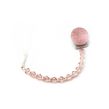 Pink, Blue, Clear Sparkly Glitter with European Crystals Pacifier Clip (CSGP,CSGB,CSGC)