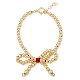 14k Gold filled Bow Bracelet, waterproof and adjustable (B2501-G)