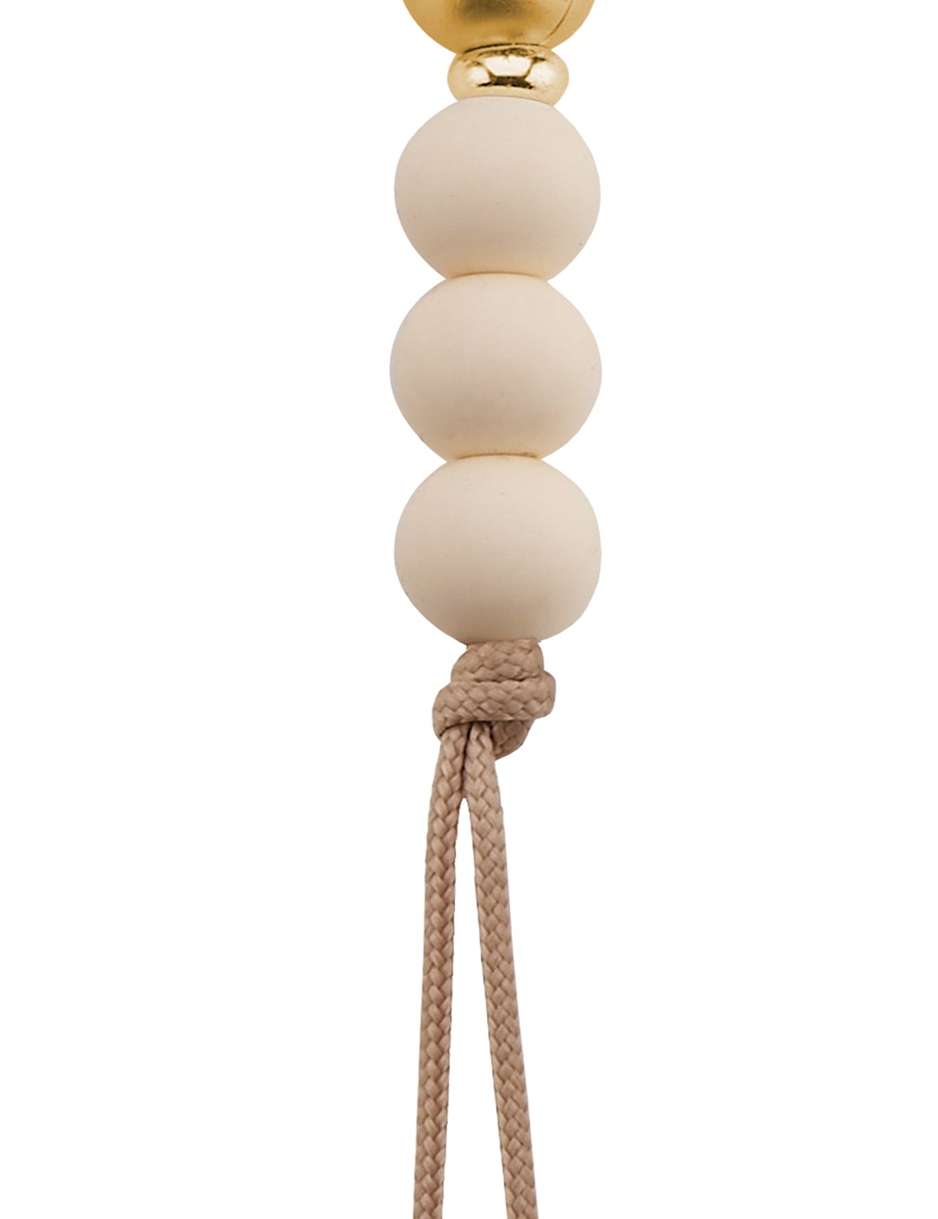 Gold Button Silicone Pacifier Clip