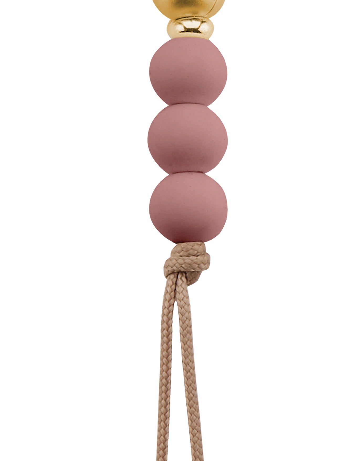 Gold Button Silicone Pacifier Clip