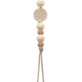Silicone pacifier clip with 3 daisy flower center bead (SFD)