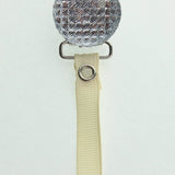 Crystal Clips Ribbon Pacifier Clip (RQS) united colors of crystal dream !(msrp 19.99)