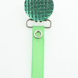 Crystal Clips Ribbon Pacifier Clip (RQS) united colors of crystal dream !(msrp 19.99)